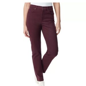 Gloria Vanderbilt Amanda Slimming Jean, Maroon Corduroy, 18W NWT